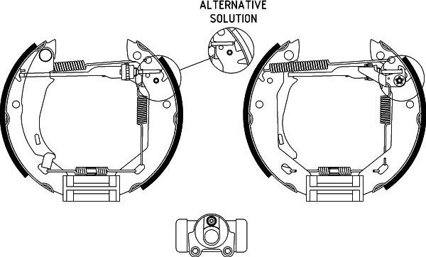 Textar 84031800 - Колодки тормозные барабанные компл. Shoe Kit Pro 205 (741A/C),205   (741A/C),205 I (741A/C),205 I Ca autosila-amz.com