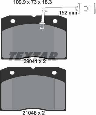 Textar 2904101 - Колодки тормозные дисковые компл. AR 8 Kasten (280),AR 8 Box (280),AR 8 Pritsche/Fahrgestell (280),A autosila-amz.com