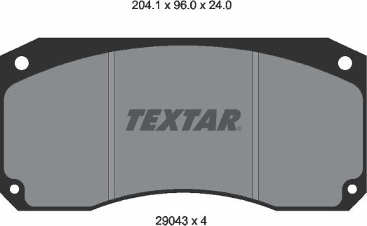 Textar 2904303 - 2904303 тормозные колодки! WVA29043 без р/к, зад/перед дисковый тормоз Lucas\ RVI autosila-amz.com