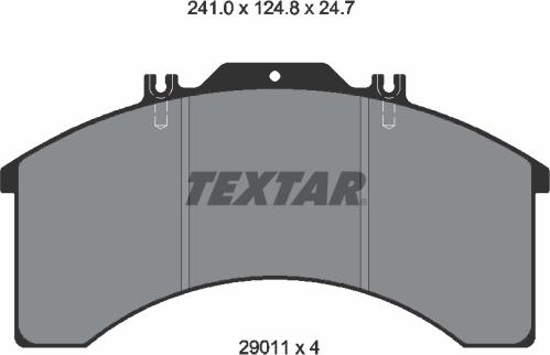 Textar 2901105 - Тормозные колодки, дисковые, комплект autosila-amz.com