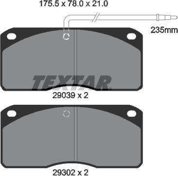 Textar 2903902 - Колодки тормозные дисковые компл. Ford, Volvo;FL 6,FLC передн./задн. autosila-amz.com