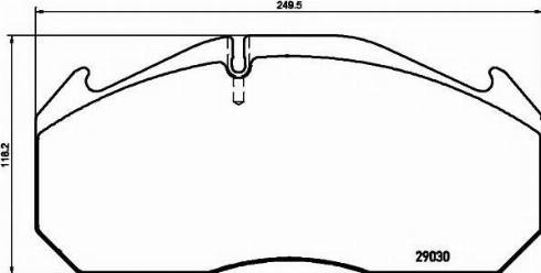 HELLA C2010 - Тормозные колодки, дисковые, комплект autosila-amz.com