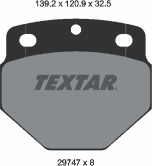 Textar 2974703 - Тормозные колодки, дисковые, комплект autosila-amz.com