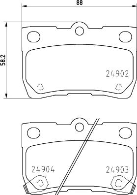 Textar 2490203 - Тормозные колодки, дисковые, комплект autosila-amz.com