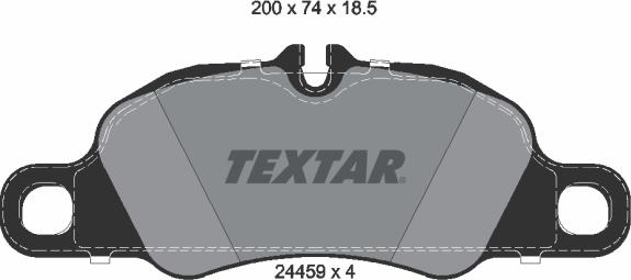 Textar 2445902 - Тормозные колодки, дисковые, комплект autosila-amz.com