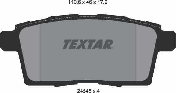 Textar 2454501 - Тормозные колодки, дисковые, комплект autosila-amz.com