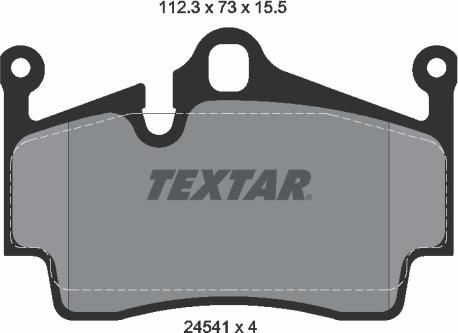 Textar 2454101 - Тормозные колодки, дисковые, комплект autosila-amz.com
