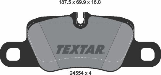 Textar 2455401 - Тормозные колодки, дисковые, комплект autosila-amz.com