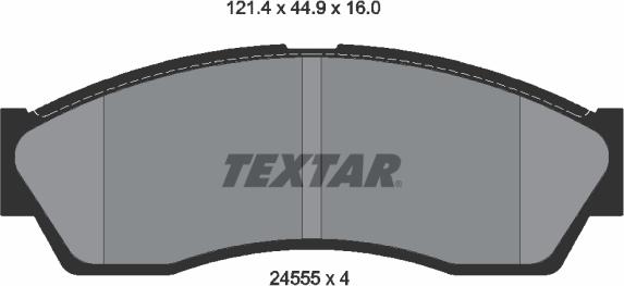 Textar 2455501 - Тормозные колодки, дисковые, комплект autosila-amz.com