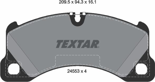 Textar 2455301 - Тормозные колодки, дисковые, комплект autosila-amz.com