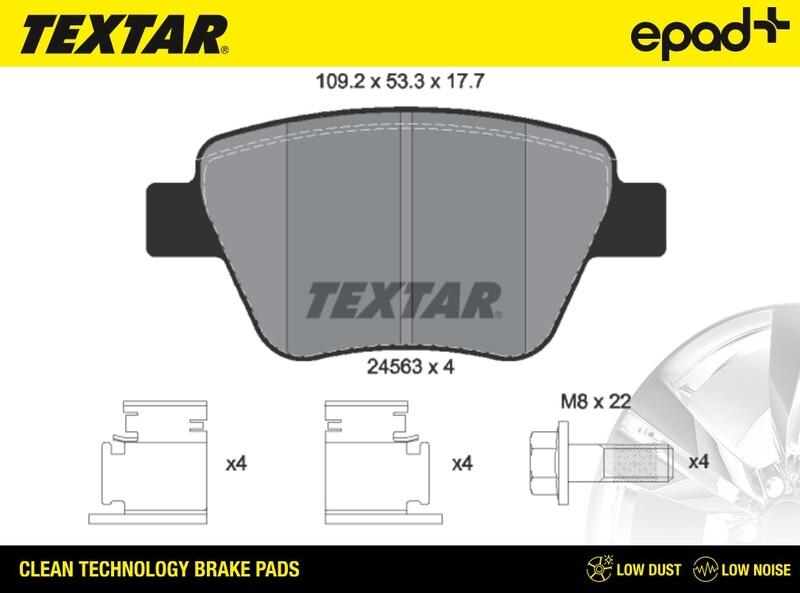 Textar 2456301CP - Тормозные колодки, дисковые, комплект autosila-amz.com