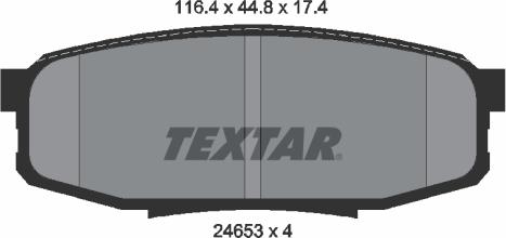 Textar 2465301 - Тормозные колодки, дисковые, комплект autosila-amz.com