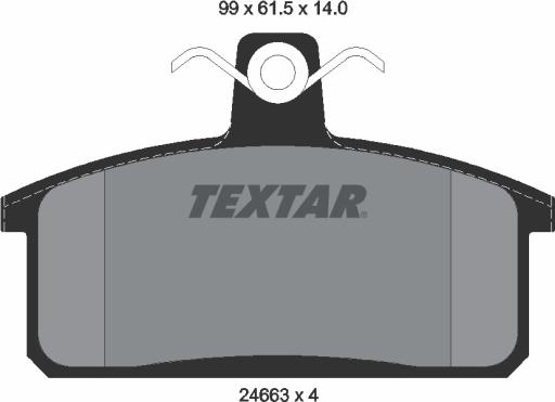 Textar 2466301 - Тормозные колодки, дисковые, комплект autosila-amz.com