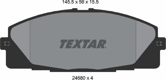 Textar 2468001 - Тормозные колодки, дисковые, комплект autosila-amz.com