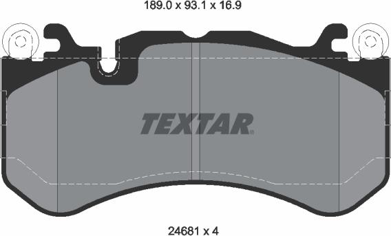 Textar 2468101 - Тормозные колодки, дисковые, комплект autosila-amz.com