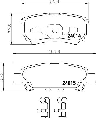 Textar 2401406 - Тормозные колодки, дисковые, комплект autosila-amz.com