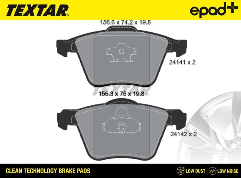 Textar 2414101CP - Тормозные колодки, дисковые, комплект autosila-amz.com