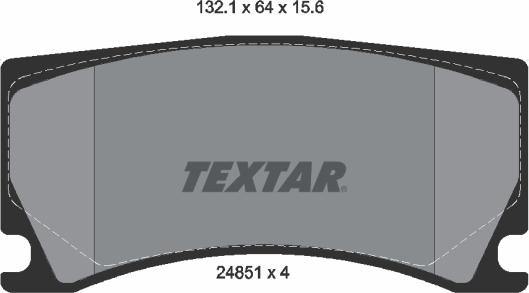 Textar 2485101 - Тормозные колодки, дисковые, комплект autosila-amz.com