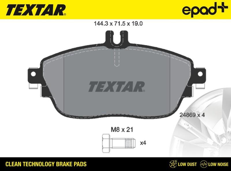 Textar 2486901CP - Тормозные колодки, дисковые, комплект autosila-amz.com