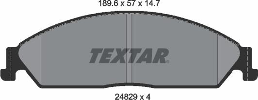 Textar 2482901 - Тормозные колодки, дисковые, комплект autosila-amz.com