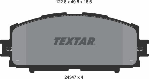 Textar 2434701 - Тормозные колодки, дисковые, комплект autosila-amz.com