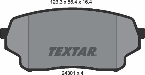 Textar 2430101 - Тормозные колодки, дисковые, комплект autosila-amz.com