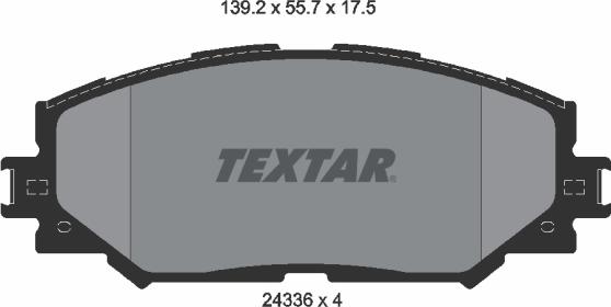 Textar 2433601 - Колодки тормозные дисковые компл. HS (ANF10);TREZIA;ALLION II (NZT26_, ZRT26_),ALTIS Stufenheck (_E1 autosila-amz.com