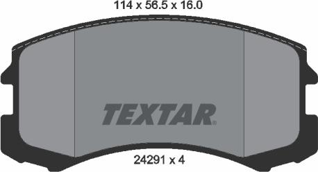 Textar 2429101 - Тормозные колодки, дисковые, комплект autosila-amz.com