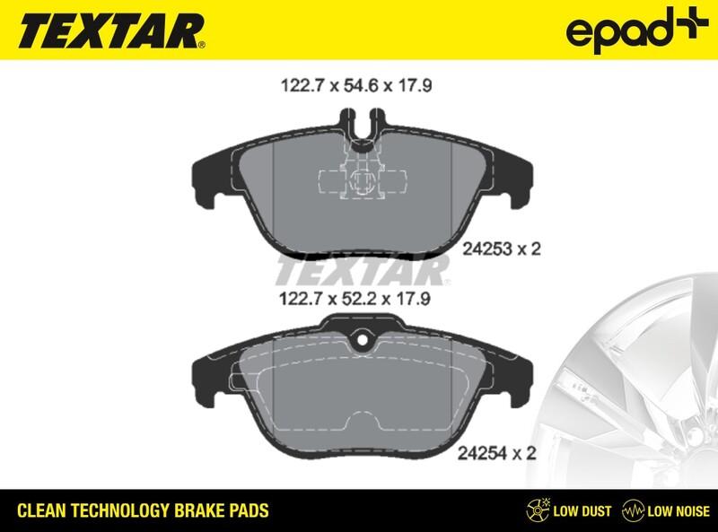 Textar 2425301CP - Тормозные колодки, дисковые, комплект autosila-amz.com