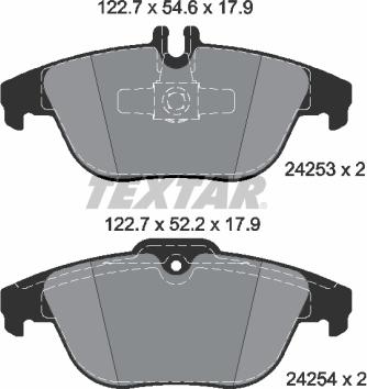 Textar 2425381 - Тормозные колодки, дисковые, комплект autosila-amz.com