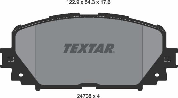 Textar 2470801 - Тормозные колодки, дисковые, комплект autosila-amz.com