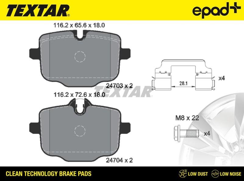 Textar 2470301CP - Тормозные колодки, дисковые, комплект autosila-amz.com