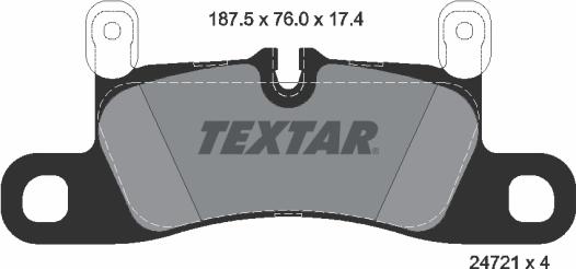 Textar 2472102 - Тормозные колодки, дисковые, комплект autosila-amz.com