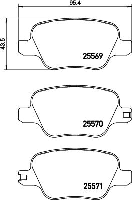 Textar 2556901 - Тормозные колодки, дисковые, комплект autosila-amz.com