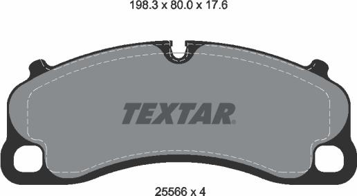 Textar 2556601 - Тормозные колодки, дисковые, комплект autosila-amz.com