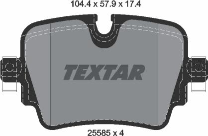 Textar 2558501 - Тормозные колодки, дисковые, комплект autosila-amz.com