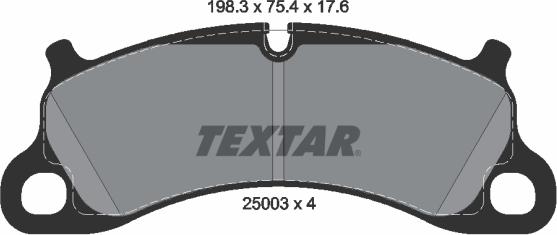 Textar 2500301 - Тормозные колодки, дисковые, комплект autosila-amz.com