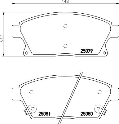 Textar 2507901 - Тормозные колодки, дисковые, комплект autosila-amz.com