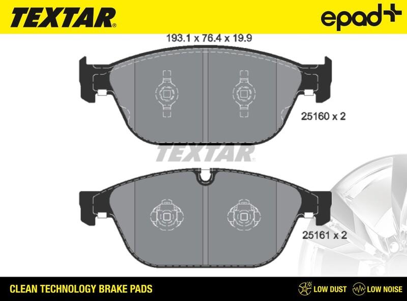 Textar 2516002CP - Тормозные колодки, дисковые, комплект autosila-amz.com