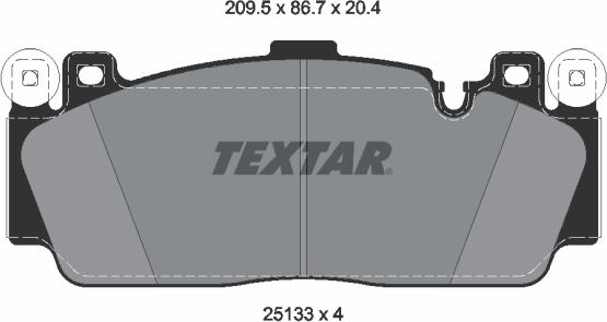 Textar 2513301 - Тормозные колодки, дисковые, комплект autosila-amz.com