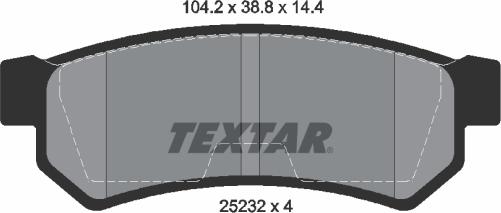 Textar 2523201 - Тормозные колодки, дисковые, комплект autosila-amz.com