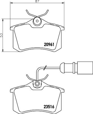 Textar 2096105 - Тормозные колодки, дисковые, комплект autosila-amz.com