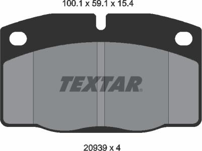 Textar 2093903 - Колодки тормозные дисковые компл. ASTRA VAN Kombi,ASTRA VAN Estate,ASTRAMAX Kombi,ASTRAMAX Estate;EL autosila-amz.com