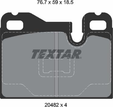 Textar 2048201 - Тормозные колодки, дисковые, комплект autosila-amz.com