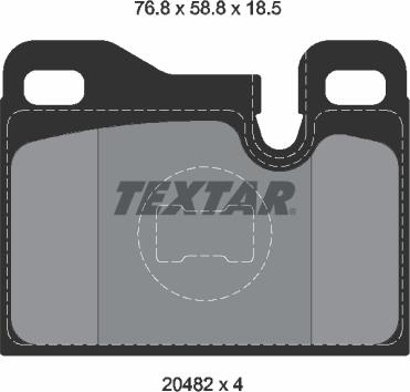 Textar 2048203 - Тормозные колодки, дисковые, комплект autosila-amz.com