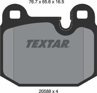 Textar 2058805 - Колодки тормозные дисковые компл. 3 (E21); 3 (E30); M1 (E26) передн./задн. autosila-amz.com