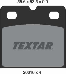Textar 2061005 - Комплект тормозных колодок, стояночный тормоз autosila-amz.com