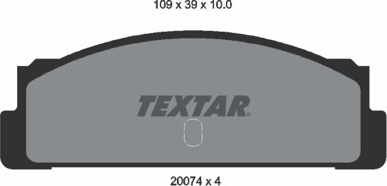 Textar 2007404 - Тормозные колодки, дисковые, комплект autosila-amz.com