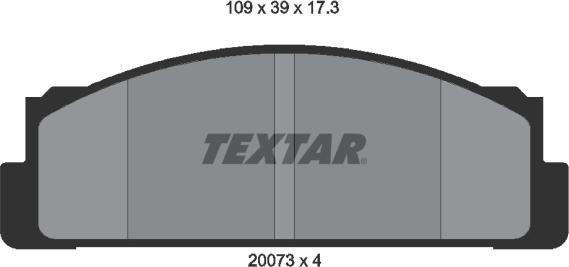 Textar 2007304 - Тормозные колодки, дисковые, комплект autosila-amz.com