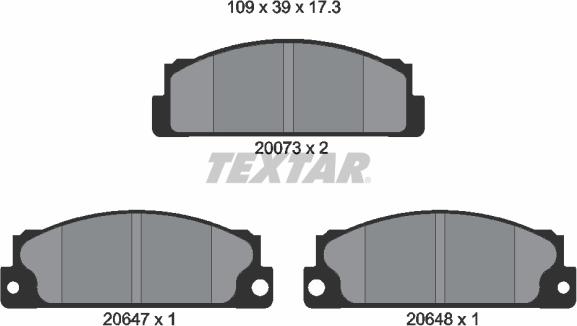 Textar 2007306 - Тормозные колодки, дисковые, комплект autosila-amz.com